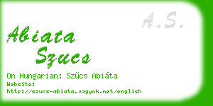 abiata szucs business card