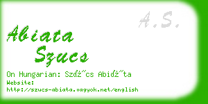 abiata szucs business card
